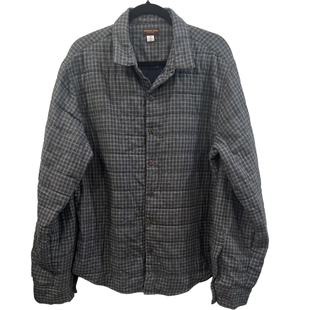 Thomas dean padded plaid shacket size XL GUC